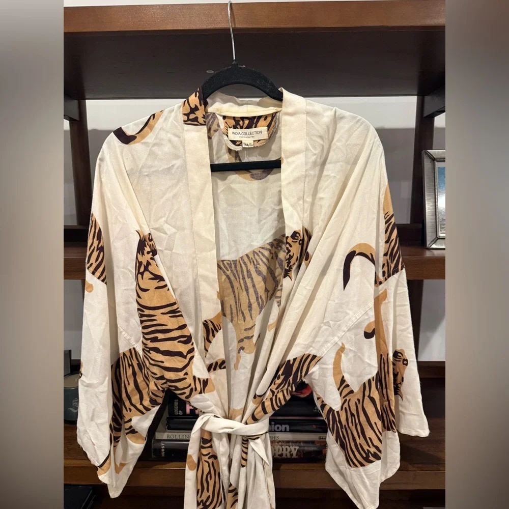 Emerson Fry FETE LAYERING TOP Kimono - TIGERS EGRET - Picture 3 of 6